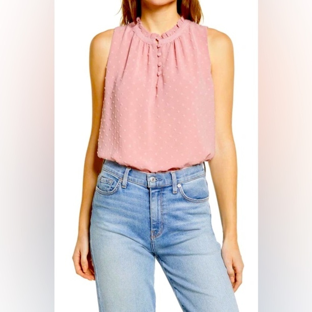 Gibsonlook Coral Sleeveless Blouse